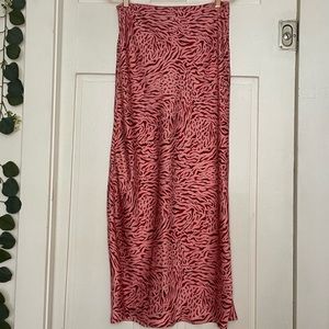 Ankle length satin Topshop skirt 6